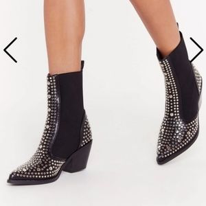 ¡ Asos Sergio Todzi Black Perspective Studded Chelsea point Boots